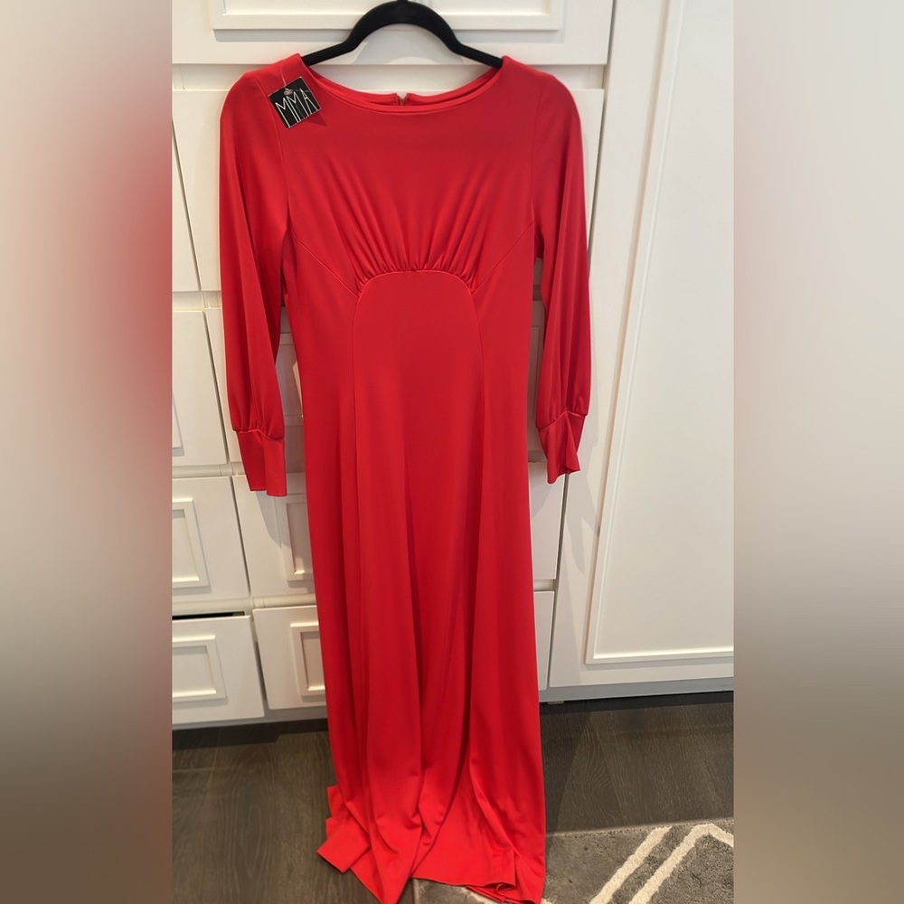 Vintage Elegant Red Maxi Dress. Fits size small